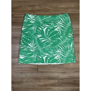 Women’s Talbots Vacation Green Floral Skirt Size 12